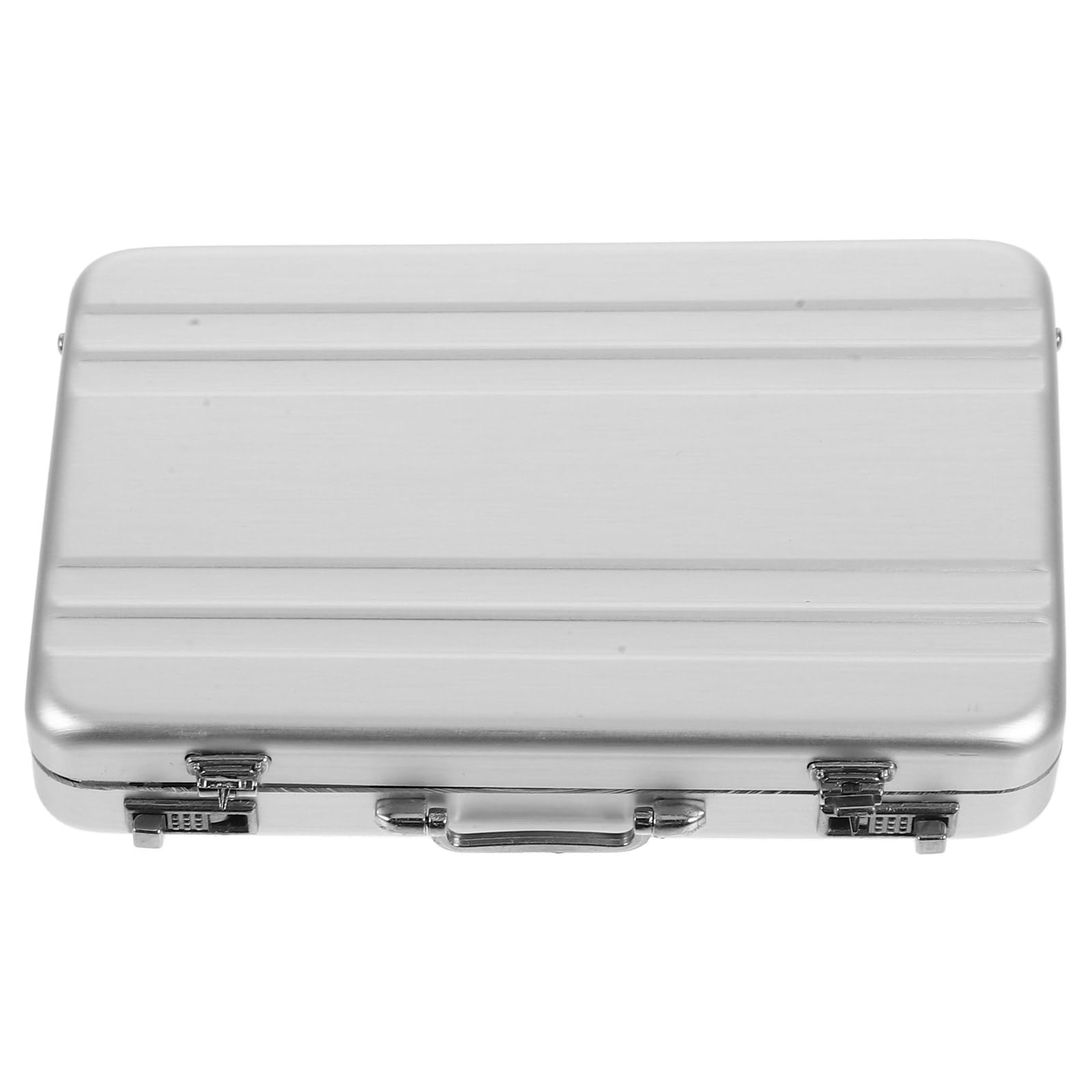 5 Pz Scatola Porta Biglietti Da Visita Contenitori Supporto Per Immagini Desktop Custodia Per Biglietti Da Visita Contenitore Di Schede Telefoniche Silver Lega Di Alluminio