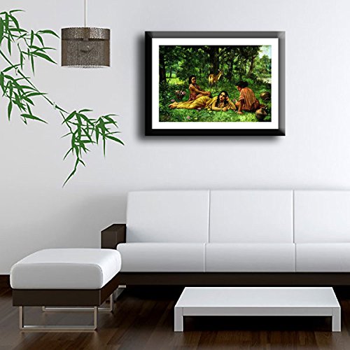 Image of Tallenge - Shakuntala Patralekhan - Raja Ravi Varma Mythology Collection - Large Digital Print - Framed (23 x 30 inches)