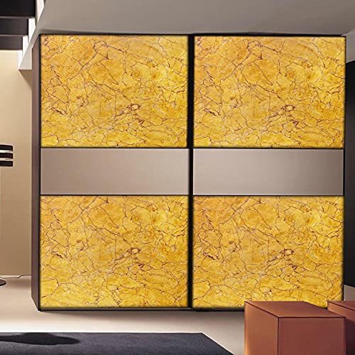 GK Trading Starlite Enterprises Self Adhesive Wallpaper for Living Room, Sofa Background Decal, Door, Cupboard, Fridge, Wall, Tabletop, Floor & Etc Interior & Renovation Project(Yellow,2 x 3 Feet)
