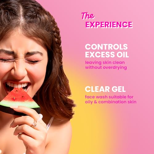 Image of Dot & Key Watermelon Cooling Gel Face Wash With Vitamin C & Cucumber | Face Wash For Glowing Skin|Oil Free |Removes Excess Oil & Dirt | For Combination & Oily Skin| For Women & Men|175Ml
