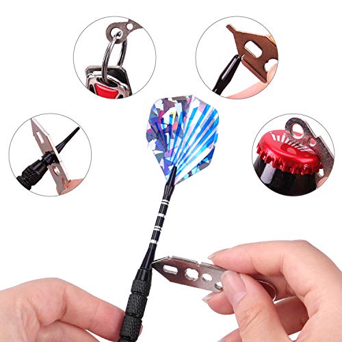 Seydrey Darts Soft Tip Darts Plastic Tip Dart of 12 Pcs 18 Gram 18 Aluminum Shafts 100 Extra Dart Tips 21 Flights Rubber O\'rings Tool Kit for Beginners Professional Players