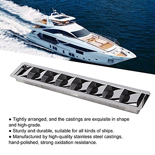 Boat Louver Vent, Stainless Steel Sturdy Build Marine Vent Grille, Boat Louver Vent, Sturdy Easy Installation, For Ships
