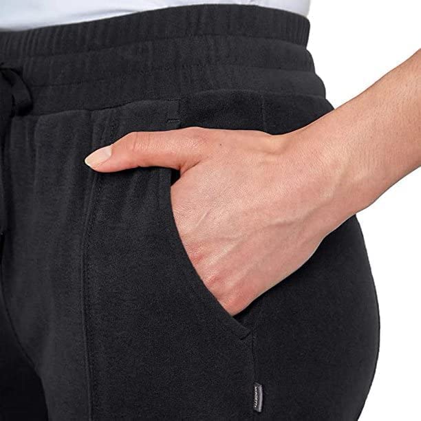Mondetta Womens Warm and Cozy Ultra Soft Medium Fleece Jogger Pants Sweats Performance Joggers Women Activewear Black3