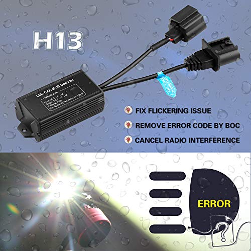 Alla Lighting ALLA-H13-MINI-LED-DECODER 9008 H13 Led Decoders Can Bus Error Free For Led/Drl Kits Bulbs Anti-Flickering/Blinking thumb #2
