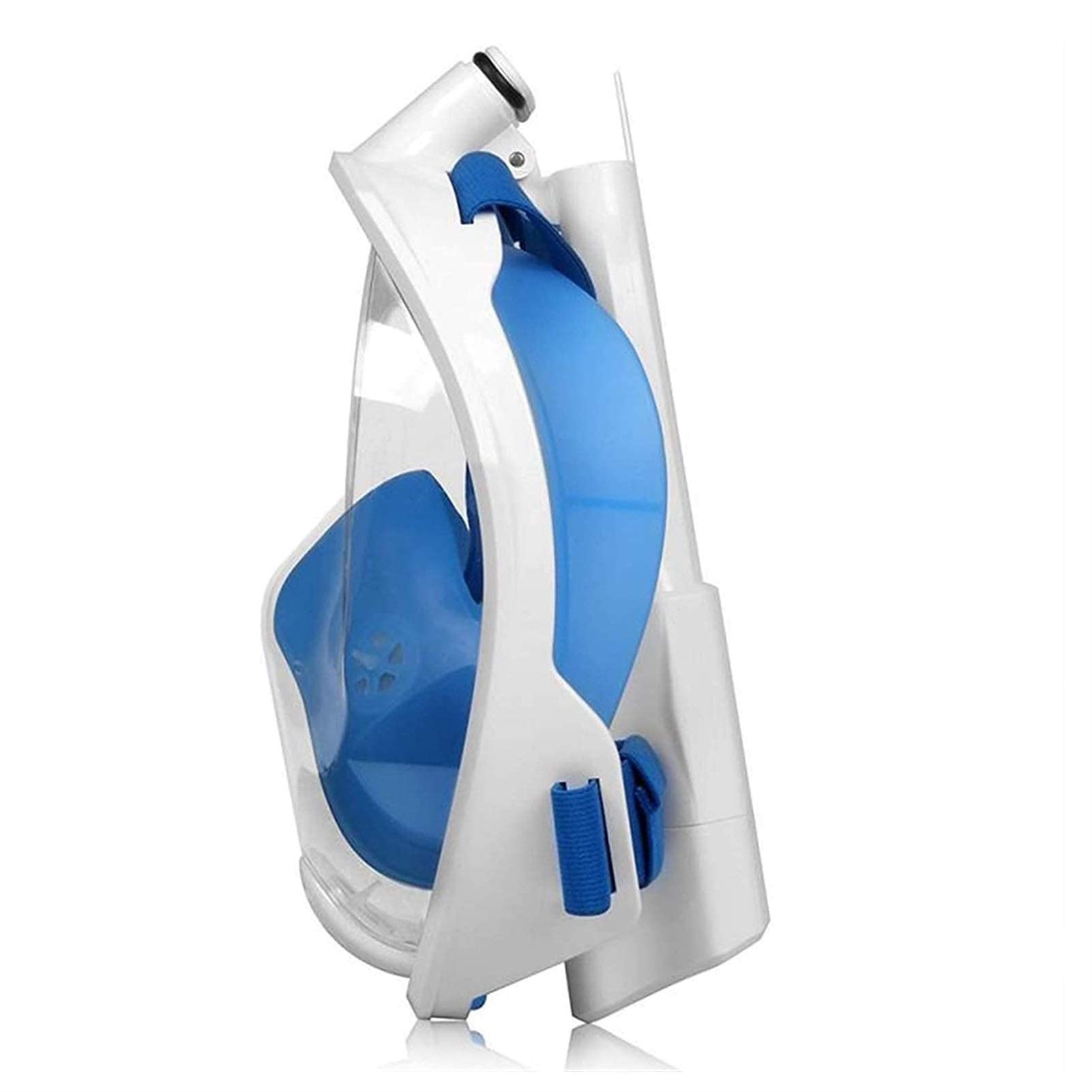 Máscara de Buceo Full Face 180 Seaview Snorkel Mask Antifog Snorkeling Mask Anti Leak Snorkel Equipo de natación submarina para Adultos y niños (Gris S/M)