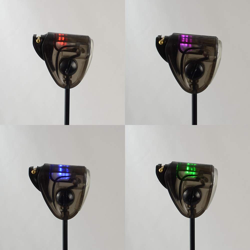 Hirisi Tackle Karpfenangeln Swinger, 4 Stück Schutzhülle, LED Lichter, Edelstahl, Swinger Bissanzeiger Angelzubehör.