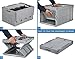 Mount-It! Folding Plastic Storage Crate, PACK OF 3, Collapsible Utility Distribution Container with Attached Lid, 65L Liter Capacity, Gray,