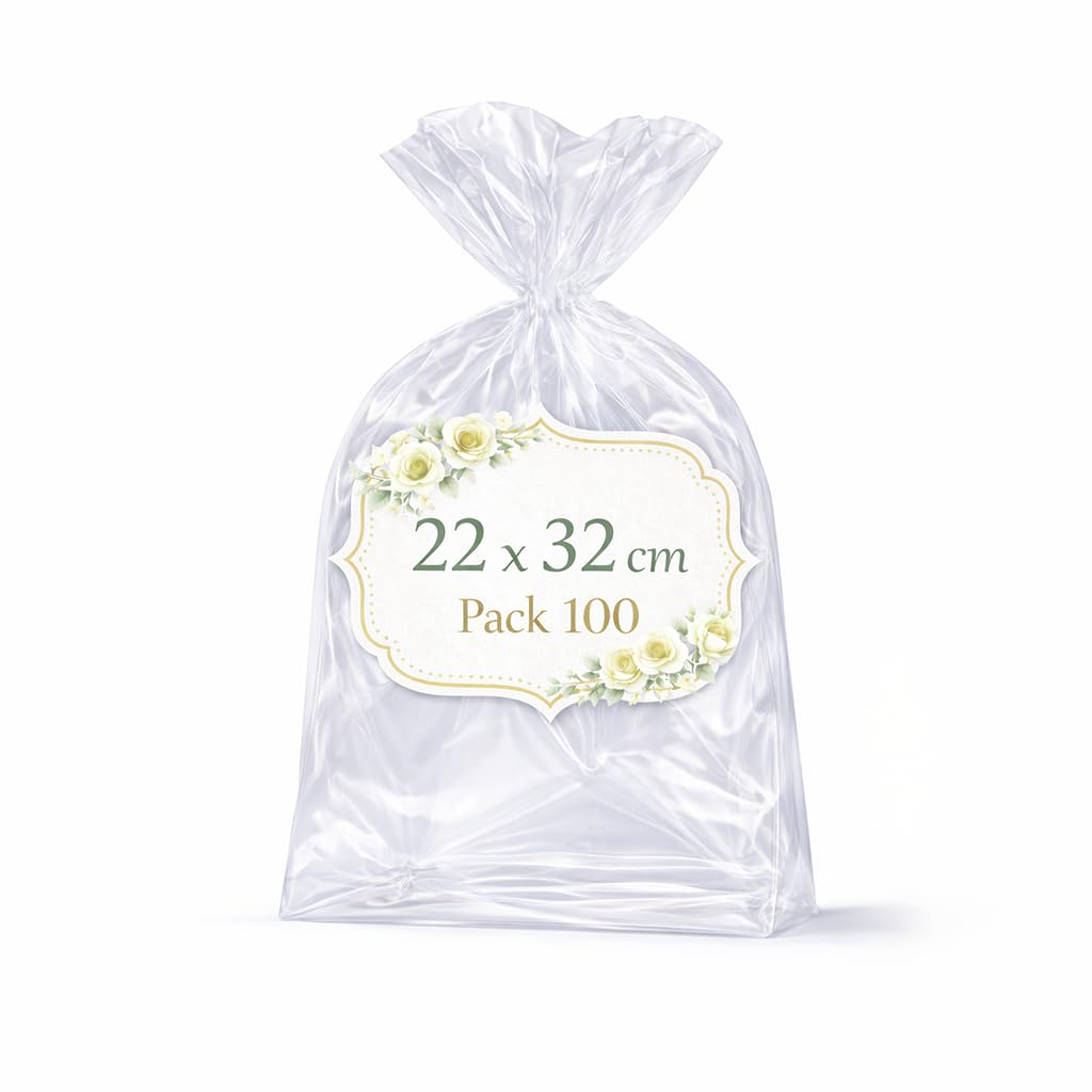 Ofituria Bolsas Celofán Transparente 10 x 15 cm, Bolsas Transparentes para Chuches y Regalos – Bolsas Plastico Transparente para Cumpleaños Infantiles, Galletas y Detalles, 1 Pack (100 Bolsas) — view 28