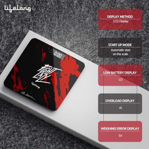 Image of Weighing Machine with Backlit LCD Panel |Digital Weight Machine for Body Weight|Thick Tempered Glass with LCD Display|Bathroom Weighing Scale (Olive Green) (Lazy 03)