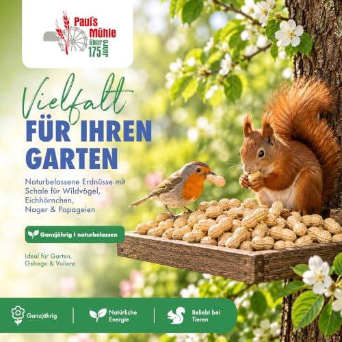 Paul´s Mühle - 10kg Erdnüsse mit Schale für Tiere & Wildvögel naturbelassen