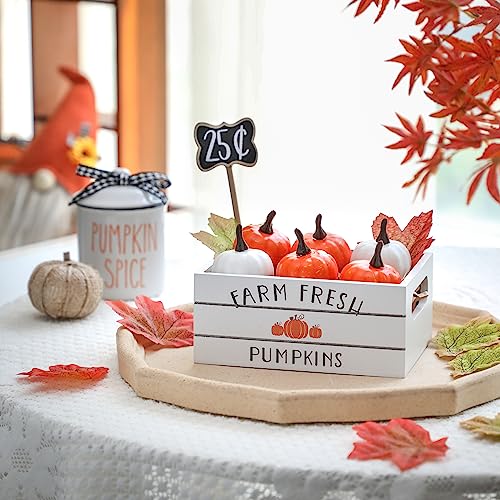 Thanksgiving-Decor-Fall-Tiered-Tray-Decor-Fall-Pumpkin-Mini-Wood-Crate-Decorations-Set-Farmhouse-Table-Centerpiece-Decor-Kit-for-Fall-Decor Thanksgiving Decor Fall Tiered Tray Decor Fall Pumpkin Mini Wood Crate Decorations Set Farmhouse Table Centerpiece Decor Kit for Fall Decor