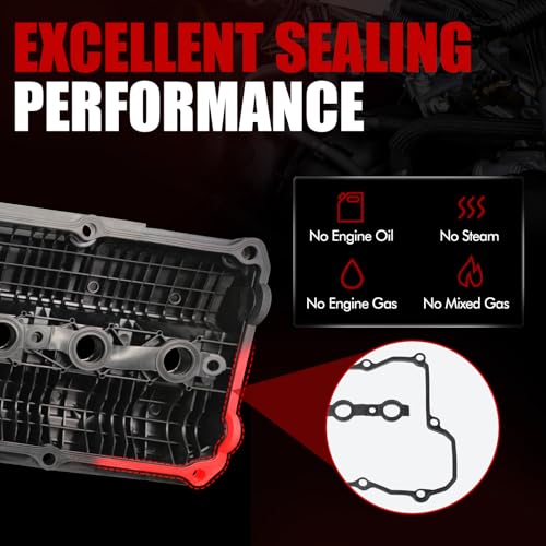 Image of MITZONE Valve Cover with Gasket Bolts Compatible with 1996-2000 BMW 328is 328i 323is 323i 528i Z3 M3