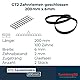 Turmberg3D GT2 geschlossener Zahnriemen - 6mm breit - Länge 200mm - je 2 Stück - Zugstrang aus Glasfaser (200mm)