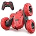 SGILE RC Stunt Car Toy, Remote Control Car with 2 Sided 360 Rotation for Boy Kids Girl, Red