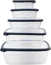 طقم علب ثلاجة من كيولوكس، شفاف، 5 قطع