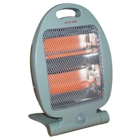2 x Portable Electric 800w Quartz Heater Halogen Compact Home Office Work 2 Bar Cover
