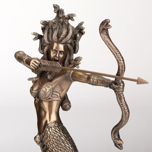 Estatua de Medusa en Resina con Acabado Bronce 9 Pulgadas miniatura 2
