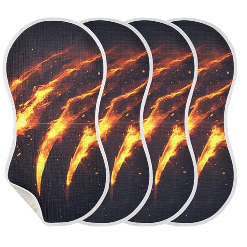 1 Pack Glowing Claw Marks Muslin Burp Cloths Cotton Absorbent Baby Burping Rags for Boys Girls Soft Newborn Burp Bibs, 22 x 11 Inch3