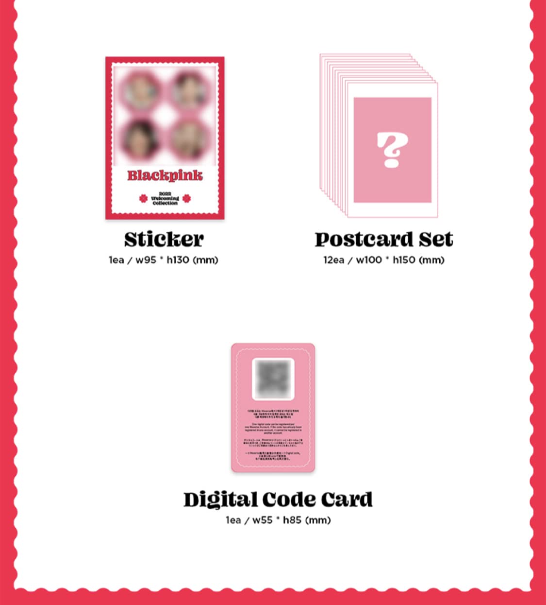 Weverse BLACKPINK 2022 WELCOMING COLLECTION Package + Digital Code