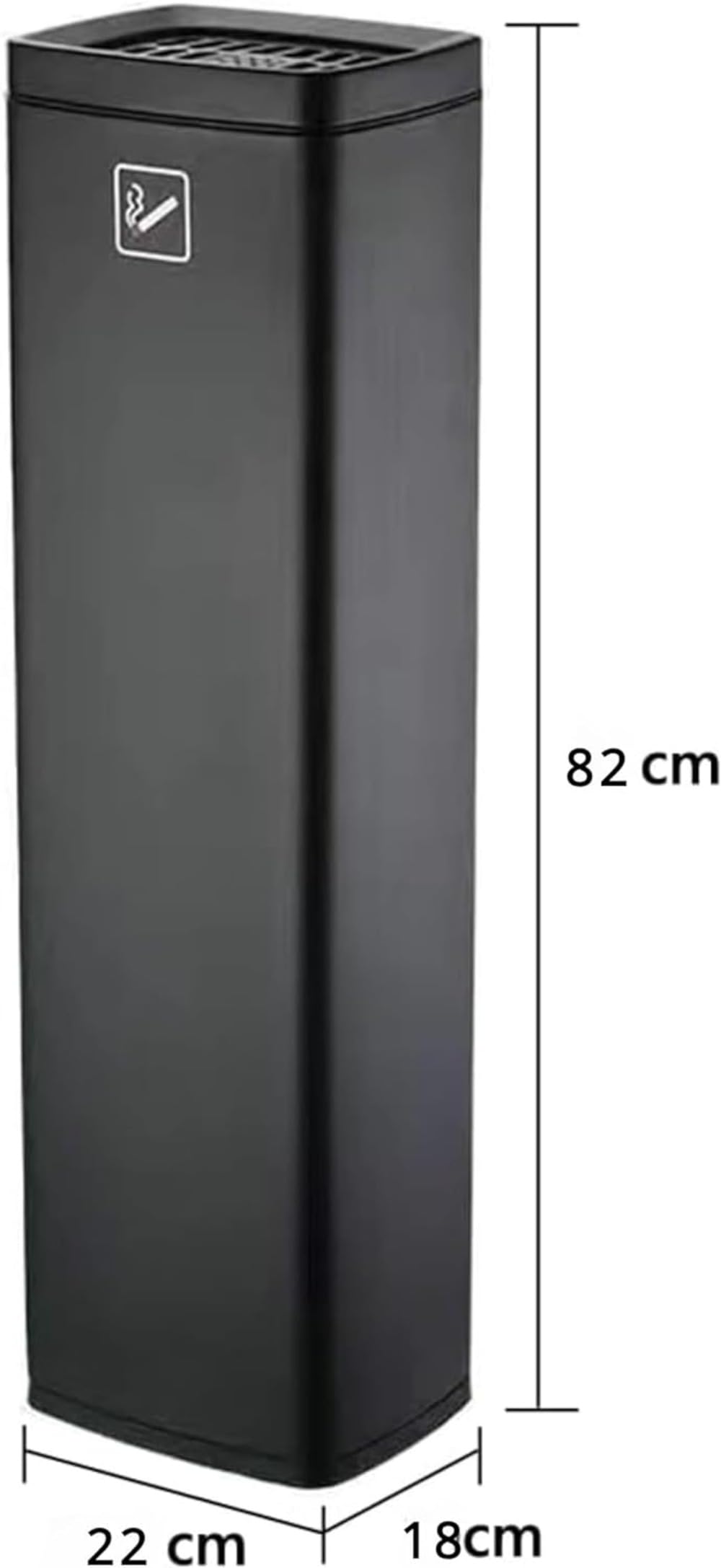 Amazon.co.jp: スタンド灰皿 屋外灰皿 角型 シルバー 吸い殻入れ 吸殻