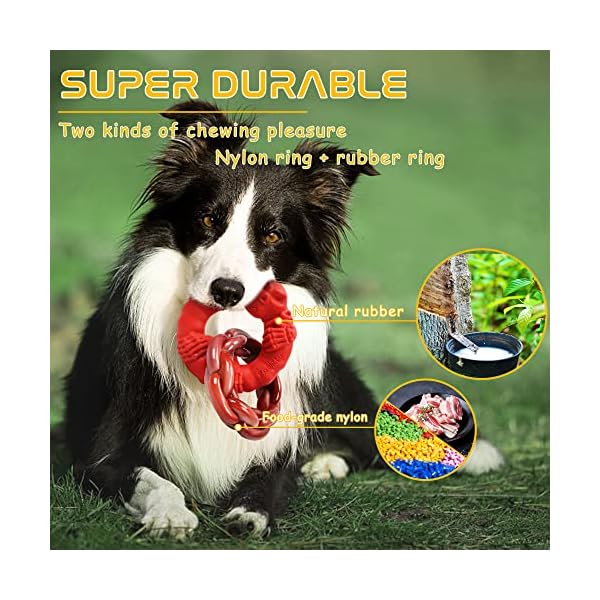 Rmolitty-Dog-Toys-for-Aggressive-Chewers-Large-Breed-Indestructible-Interactive-Tough-Dog-Chew-Toys-for-Medium-Large-Dogs-Non-Toxic-Natural-Rubber-Nylon-Durable-Teething-Double-Ring-Chew-Toys Durable Teething Double-Ring Chew Toys