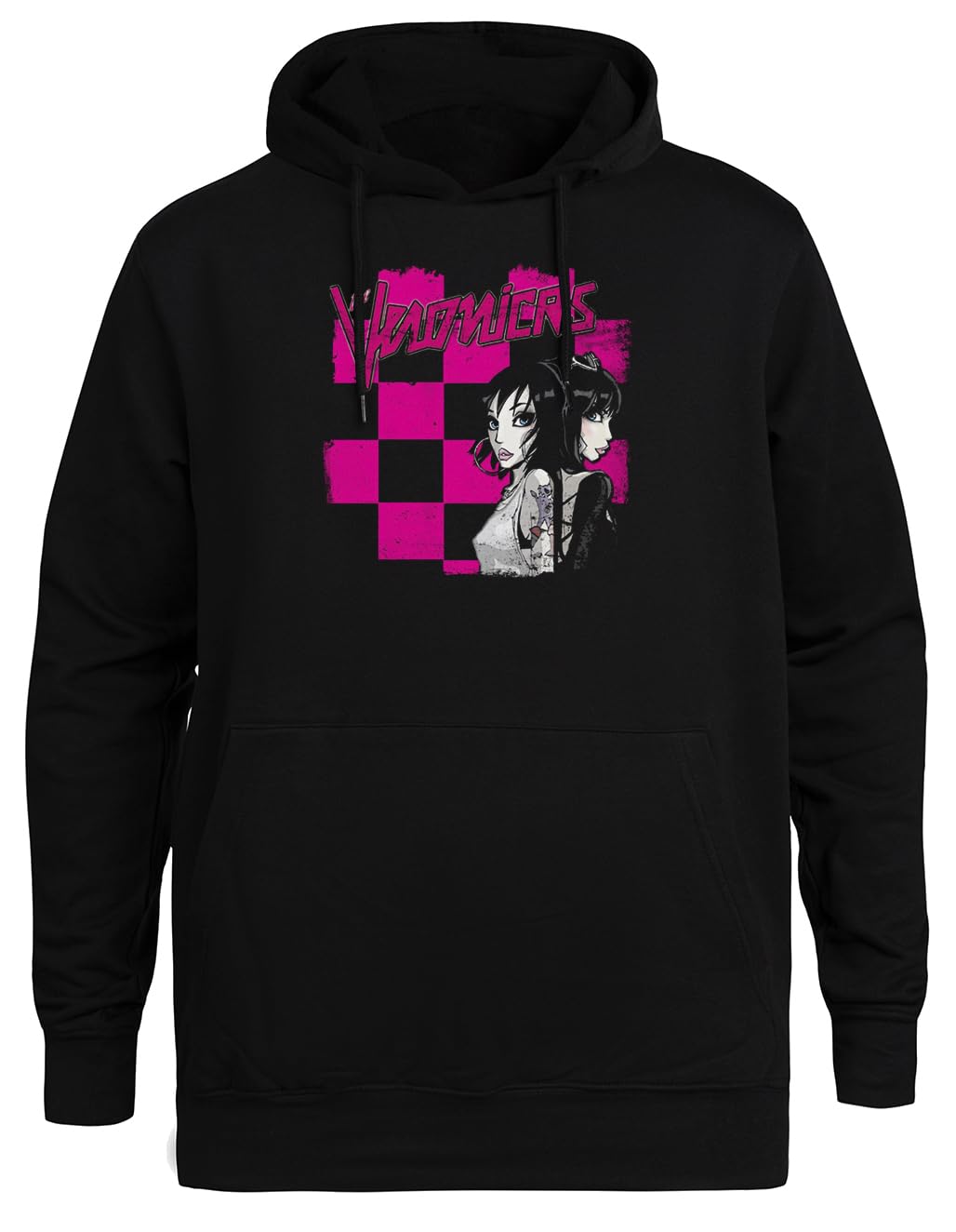 Nie Ma 'Ja' W Zespole Unisex Czarna Bluza Ekologiczna z Kapturem Unisex Black Hoodie Eco-Friendly Hooded Jacket