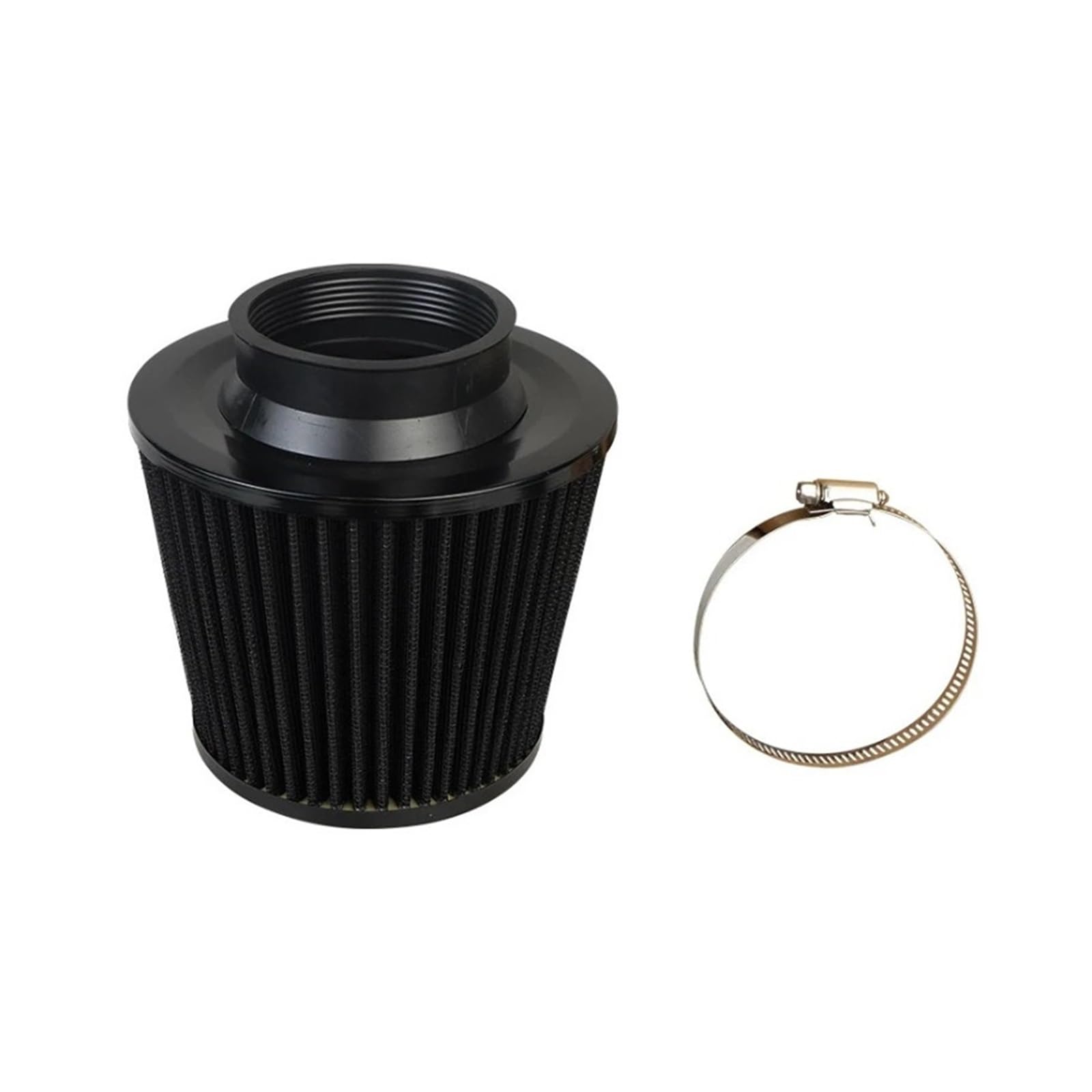 Filtr powietrza silnika Zestaw filtrów powietrza Stożkowy filtr wlotowy na zimno Gąbkowy do samochodów o wysokim przepływie, wydajność wyścigowa, stożkowy(Black 100mm)