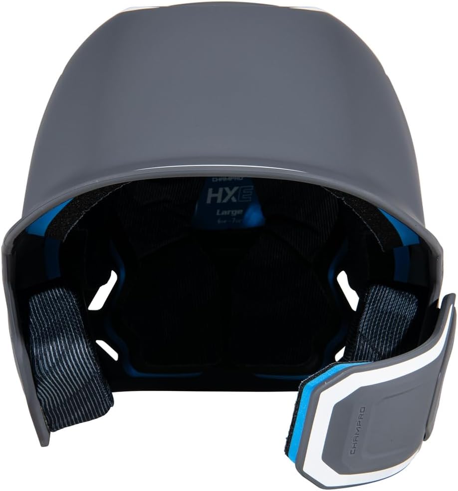 Champro HXE Two-Tone Matte Baseball Batting Helmet with Jaw Guard