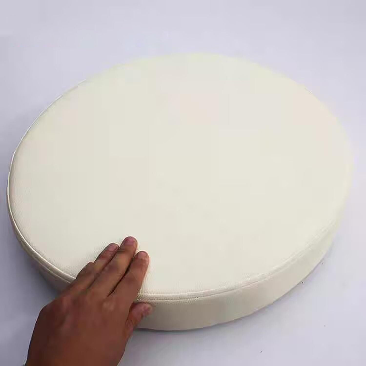 BUAOGDVG Round Kitchen Chair Cushion, Waterproof Outdoor Seat Cushions, 35/40/45/50cm Removable Washable for Dining Room Chair, Office, Garden, Outdoor, Indoor(A,45x3cm/17.7x1in)