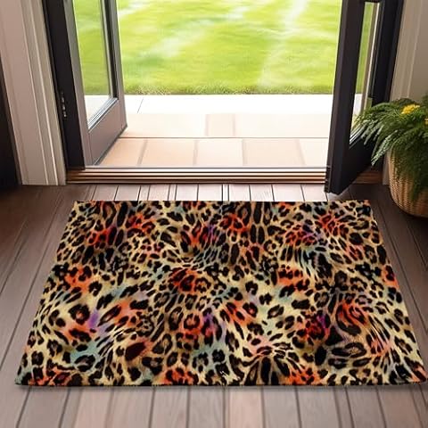 Leopard Print Waterproof Doormat by SPUNKER Cover