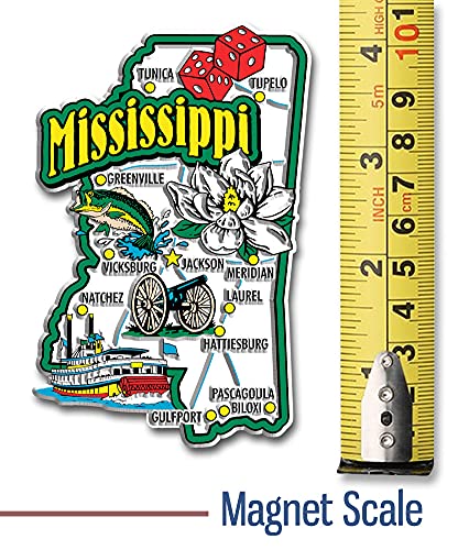 Mississippi Jumbo State Magnet By Classic Magnets, Collectible Souvenirs Made In The Usa #TOP1