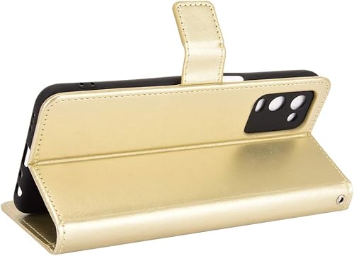 Miniatura 5 de QiongNi Funda para Oppo A54 4G, funda de cuero con tapa para Oppo A54 4G Case Gold