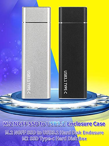 Adaptador carcasa externa SSD M.2 NGFF USB 3.1 Type C aluminio miniatura 2