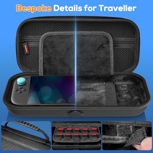 Image of Auarte Carry Case for Nintendo Switch 2, Accessories Bundle for Switch 2 Include Carrying Case, HD Screen Protector with Alignment Frame and Dust Plug, Thumb Grip