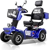 CreekT Heavy-Duty Mobility Scooters for Seniors All Terrain 500 lb Capacity Heavy Duty Mobility Scooters for Adults Atto Sport Handicap Scooter Off Road Powered 4 Wheel Electric Scooter Adults Elderly