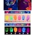 UV Glow Colored Mascara Volume and Length-3 Pcs Yellow Green Orange Longlasting Waterproof Mascara for Eyelashes, Fast Dry Curling Rimel de pestanas,for Women Halloween Party, Stage,Clubbing Makeup