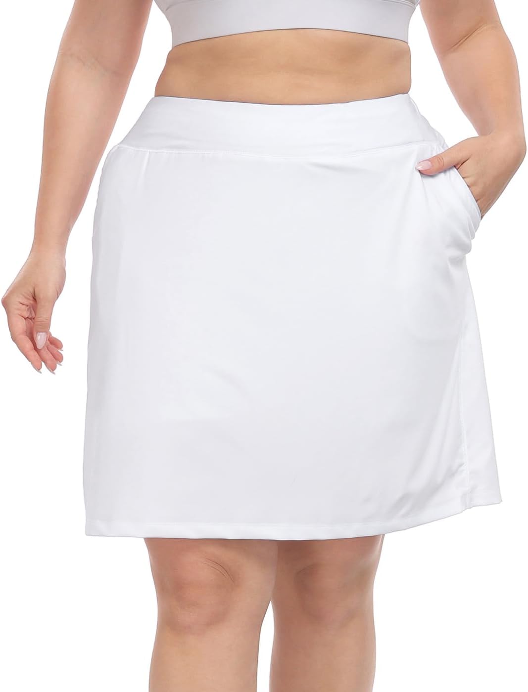 HDE Womens Plus Size Athletic Skort Golf Tennis Skirt with Bike Shorts & Pockets