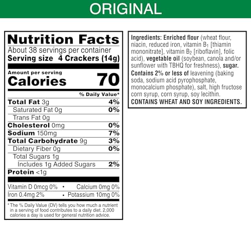 Image of Club Snack Stacks Crackers, Lunch Snacks, Family Size, Original, 18.8oz Box (9 Stacks)