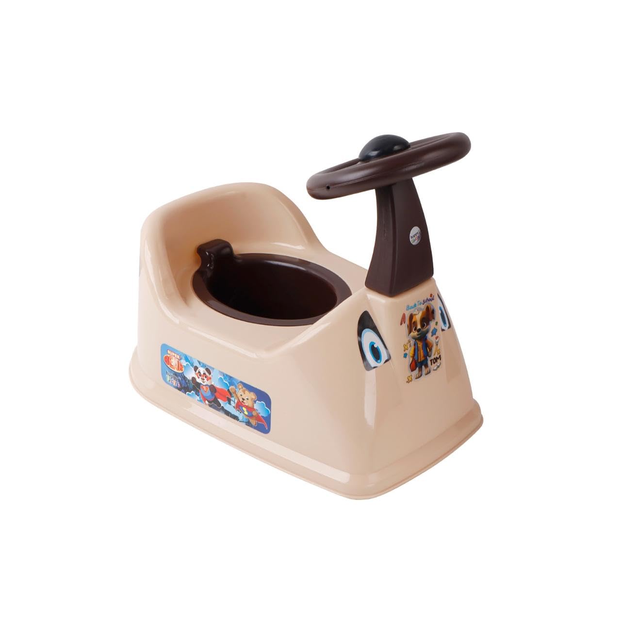Nabhya Ferrari Staring Baby Potty Training Seat- Chair for Kids- Infant Potty Toilet Chair with Removable Tray & Closing Lid (Brown)-picture-10
