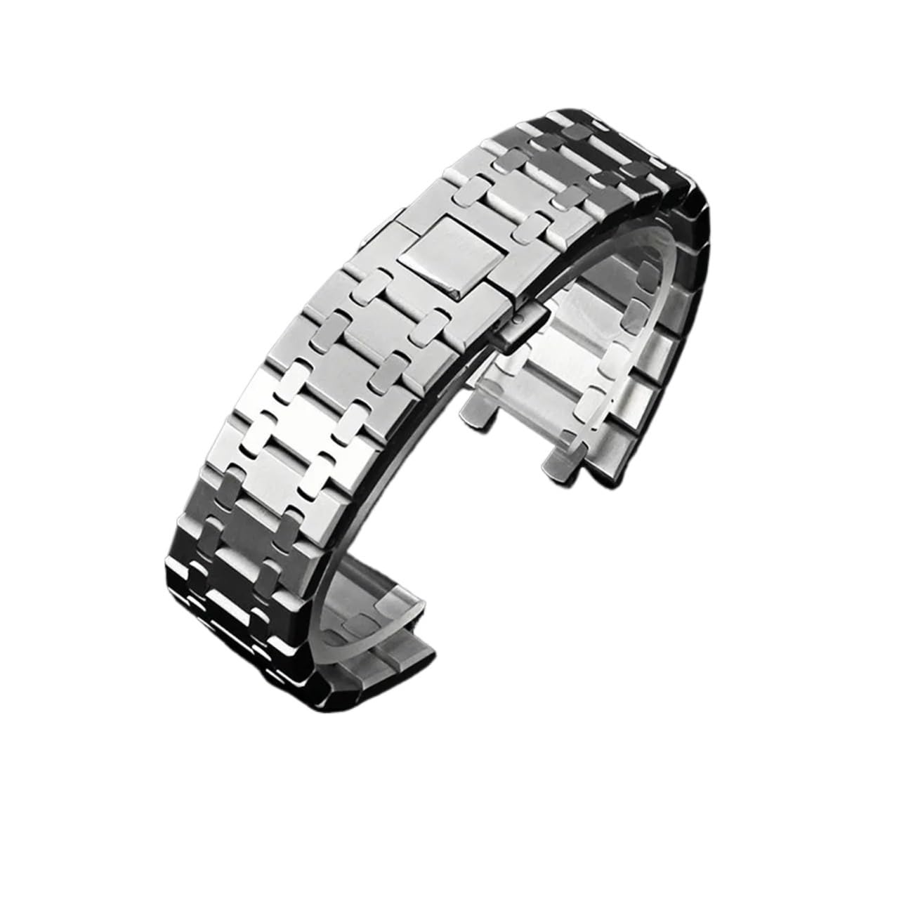 Genérico Correa de reloj de acero inoxidable de 26 mm compatible con AP 15400 15500 Correa de reloj Audemars Piguet Royal Oak Pulsera for hombre Accesorios