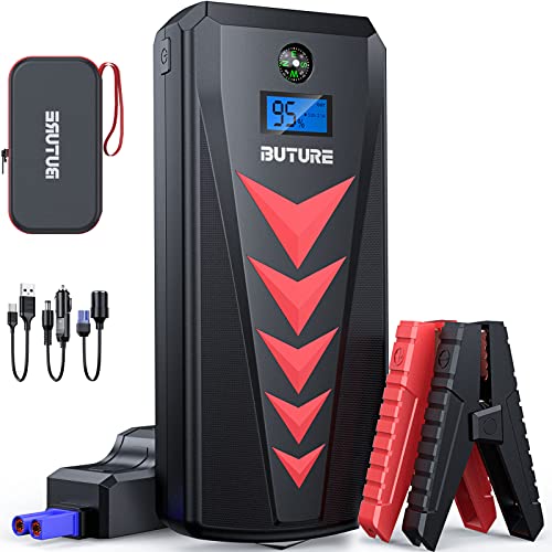 2000A Battery Jump Starter Portable Car Battery Charger Jump Starter, Dual Start Inside & Outside Car, 22000mAh Car Starter Jump Box for up to 8.0L Gas/Diesel Engine with -4Â°F Resistance, DC Out