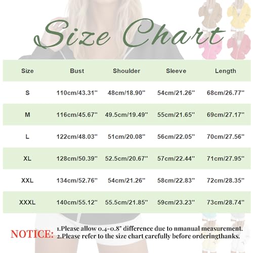 Womens Sweatshirt Zip Up Fleece Jackets Oversized Hoodies Cute Y2K Long Sleeve Fall Winter Collared Shirts With Pockets3