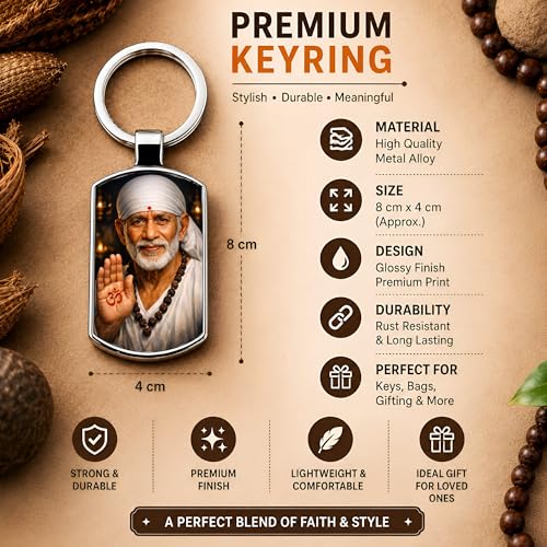 Image of Premium Printed Metal Keychain for Men & Women | High-Definition Artwork Print | Durable Key Ring for Car, Bike, Home & Office Keys | Stylish Decorative Key Holder Gift