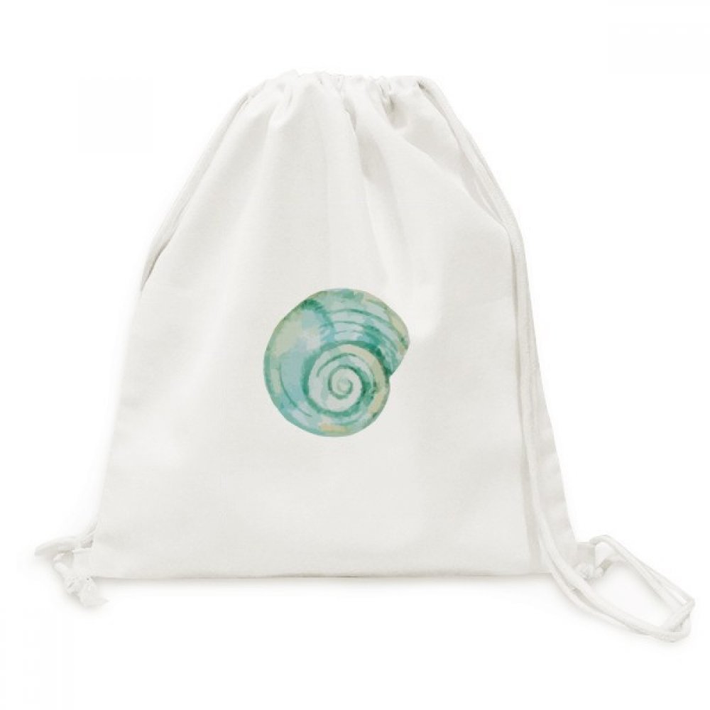 Toile Drawstring Backpack Escargot Vie Marine Sac Voyage - 5