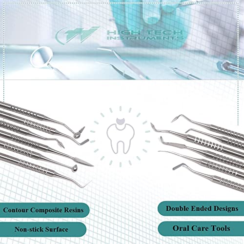 High Tech Instruments HTI-U-MEXI-6PCS Composite Resin Filling Instruments 6 Pcs Set - Dental Filling Spatula Kits thumb #2