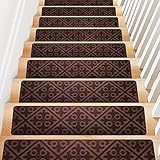 Stair Treads Carpet Non Slip - Kalafun Indoor Stair Runners for Wooden Steps, Set of 15, 8'x30',...