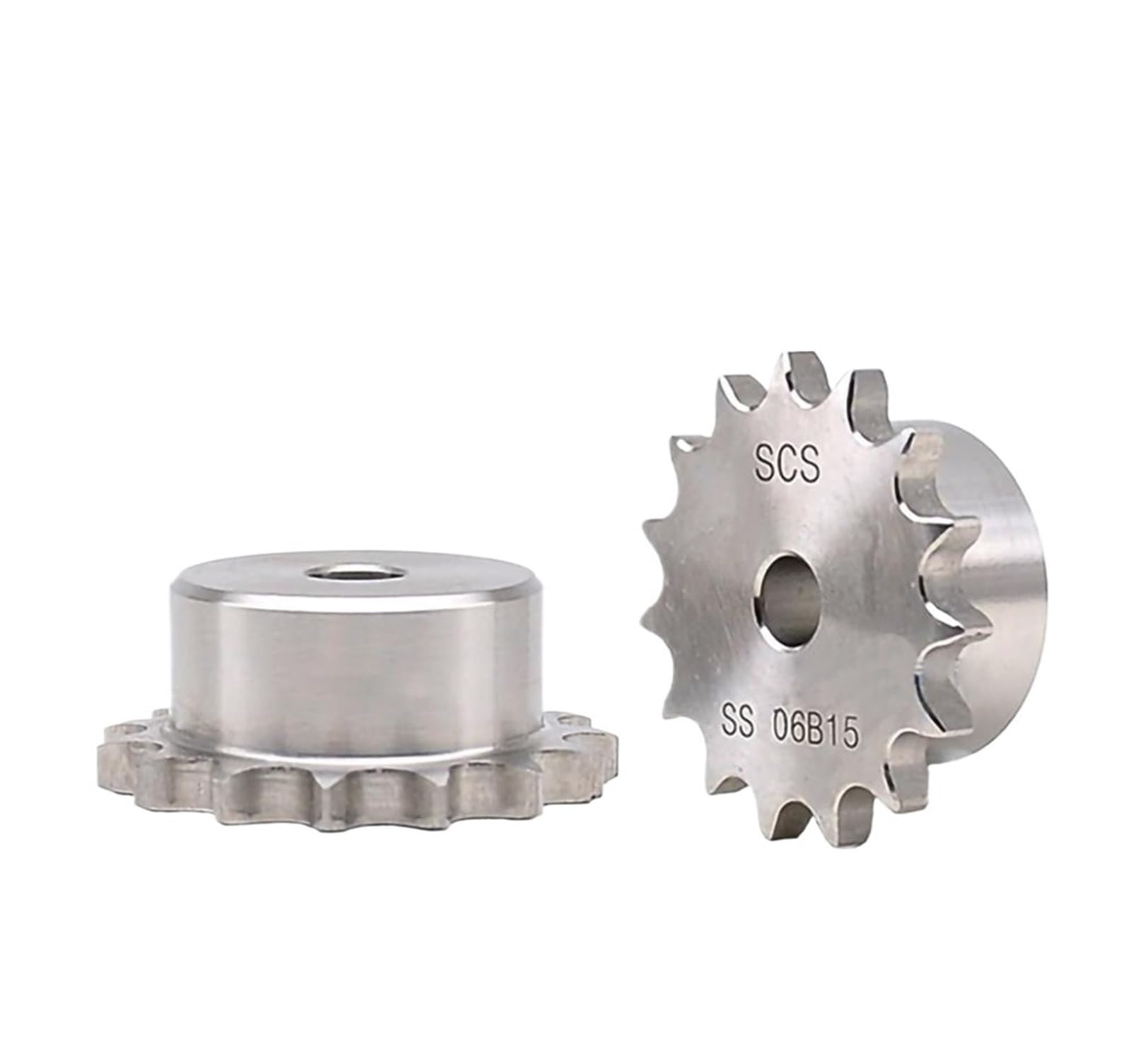 1 pignon conique en spirale 10-24 dents en acier inoxydable 06B - Pas de chaîne 9,525 mm
