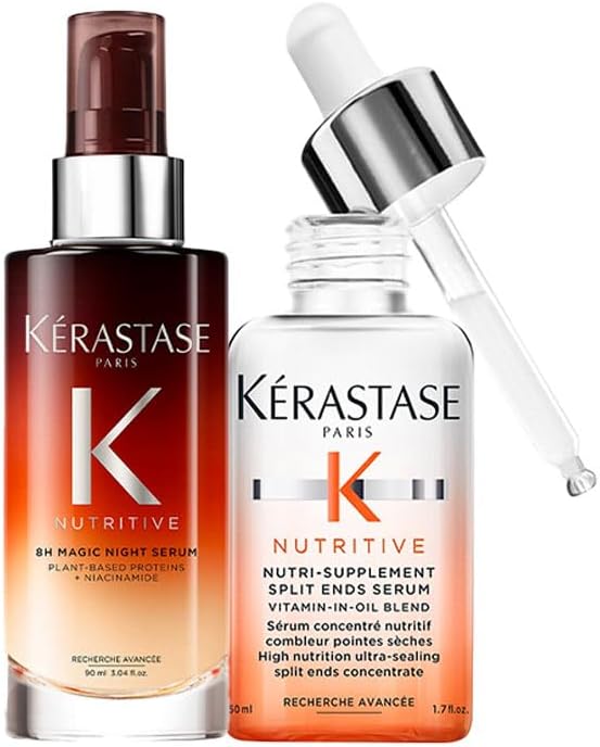Kerastase Nutritive 8h Magic Night Serum 90ml Nutri-Supplement Split Ends Serum 50ml