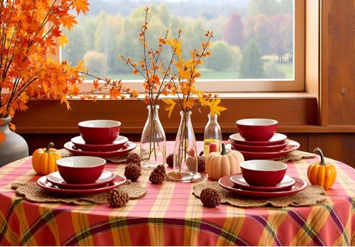 Servilletas de Tela Lintex Shimmer Plaid, Set de 4 miniatura 4