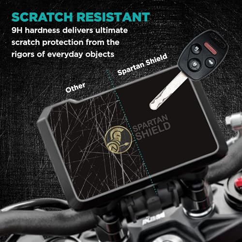 Image of Spartan Shield Digital Meter Screen Guard For NEW 2026 KTM DUKE 250 / 200 / 390 || 5 INCH COLOR TFT Instrument Display Protector || Anti Scratch || Water Resistant || Duke250 Duke390 Duke200 Bike Accessories 2024 [NOT FOR BLACK & WHITE Speedo ] [Not Tempered Glass] (200 Duke [5 inch Color TFT])